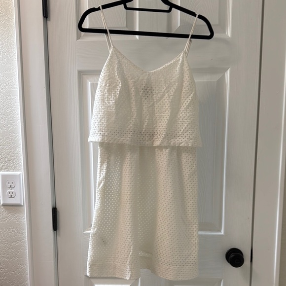 LOFT Dresses & Skirts - Ann Taylor Loft White Layered Eyelet Sundress Size 6